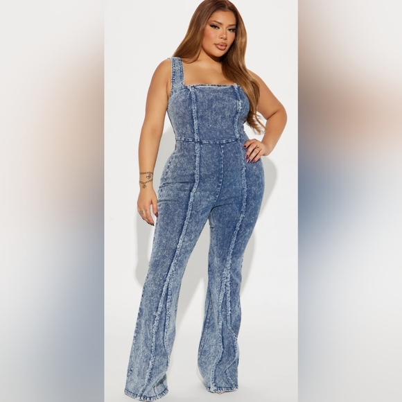 Denim Blue Women's Jumpsuit - Picture 1 of 3